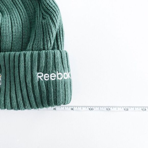 Reebok Unisex CFL Grey Cup Ribbed Cuff Classic Beanie Hat Green One Size - Picture 3 of 6